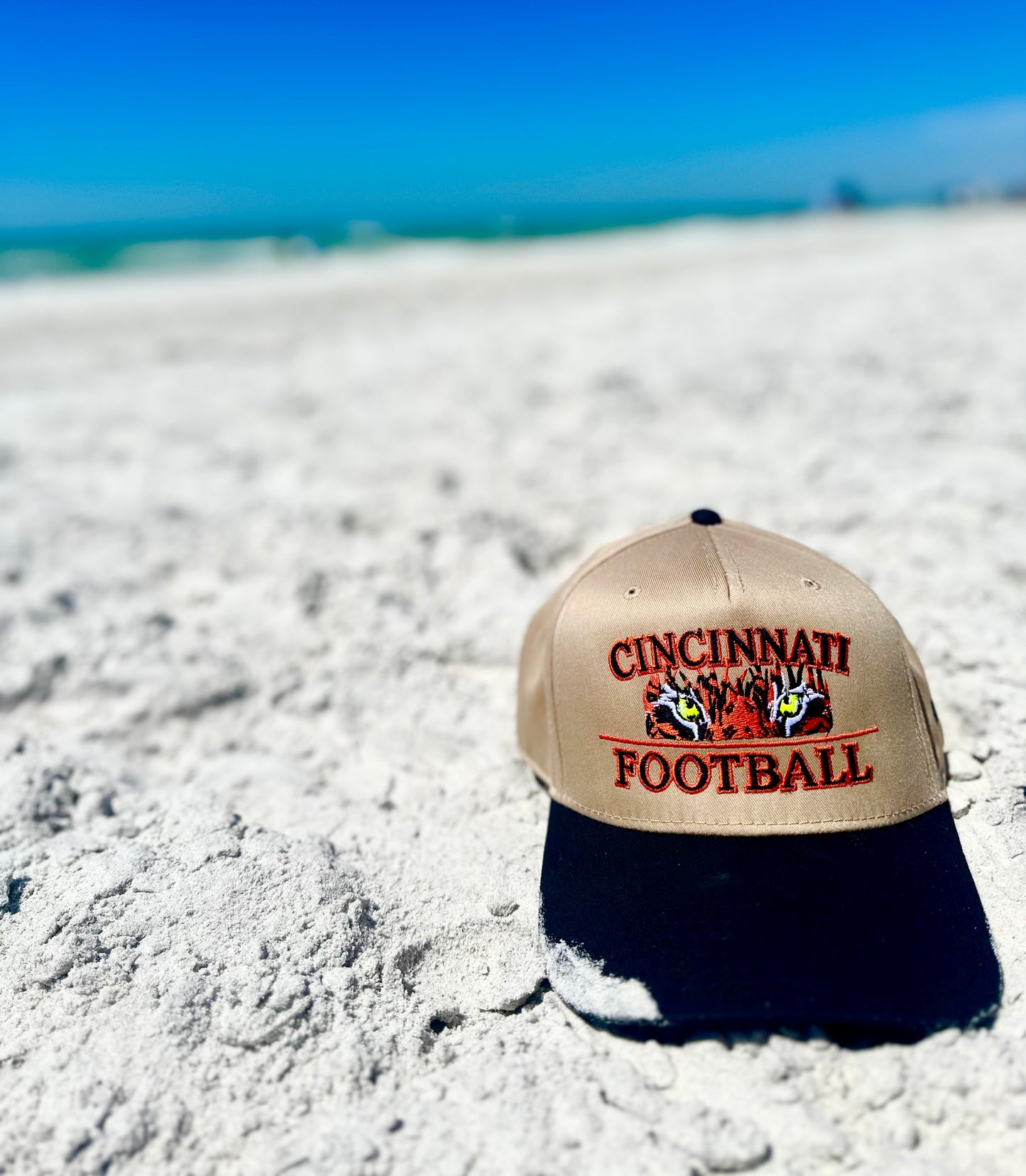 Welcome to the Queen City Cap - Khaki | Side Skyline