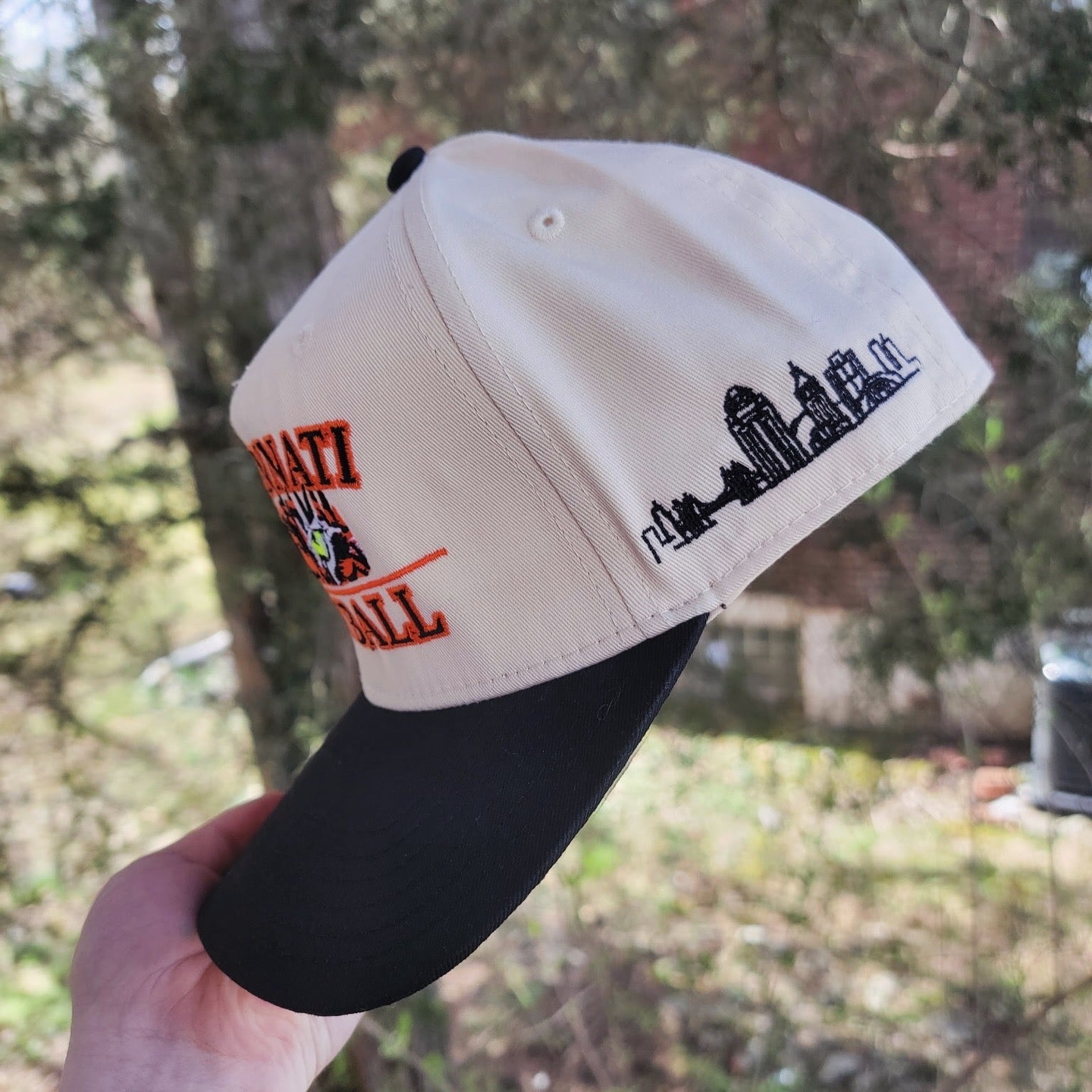 Welcome to the Queen City Cap - Cream | Side Skyline