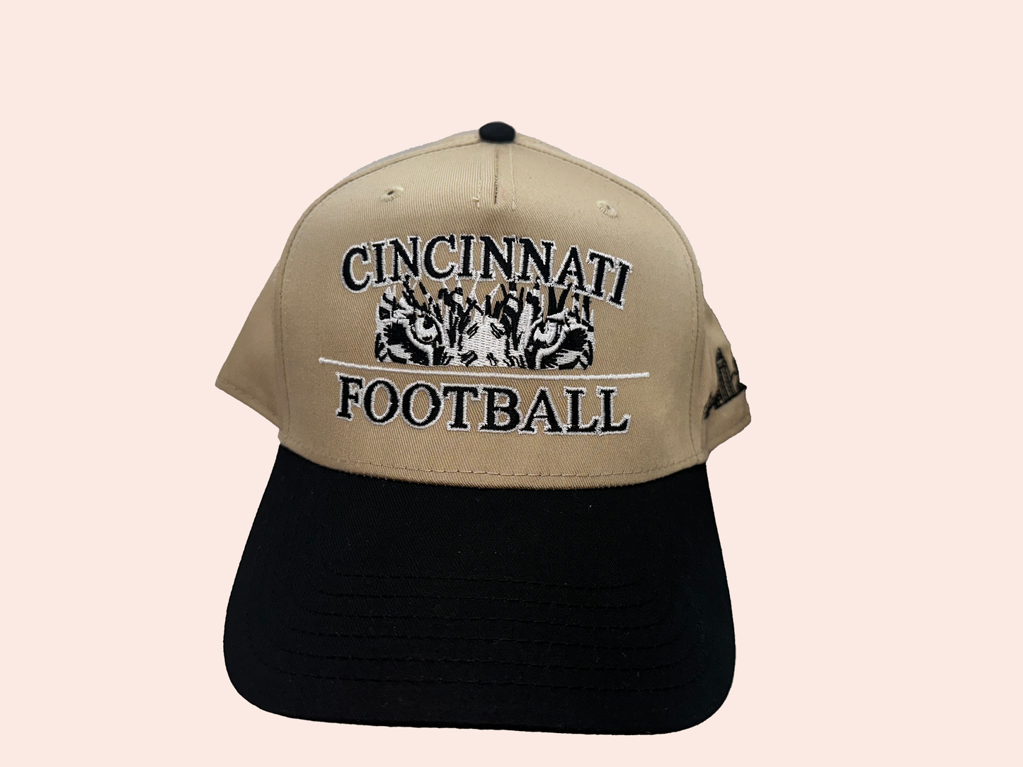 Welcome to the Queen City Cap - Khaki | Side Skyline (White Tiger Edition)