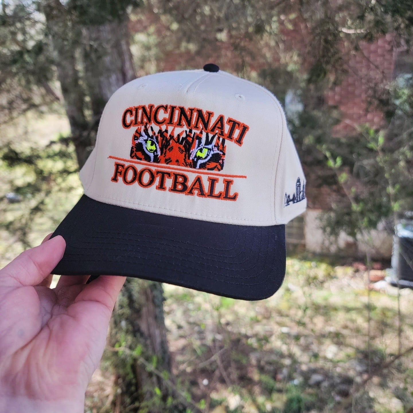 Welcome to the Queen City Cap - Cream | Side Skyline